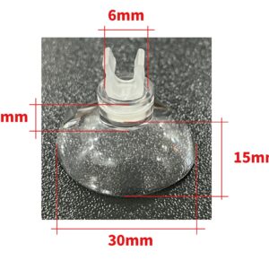 AQUA-NOA Saugnapf transparent mit Clip Ø 6 mm (2er Pack)