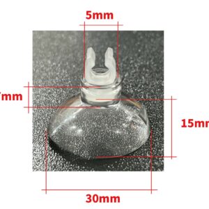 AQUA-NOA Saugnapf transparent mit Clip Ø 5 mm (2er Pack)