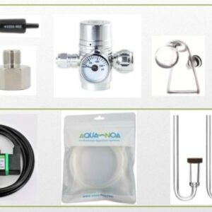 CO2 Anlage Komplettset Sodastream für Aquarien mit Tropica Druckminderer, Adapter, CO2 Schlauch, Diffusor und Blasenzähler für eine kostengünstige CO2-Versorgung.