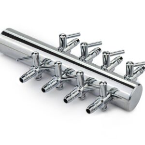 Happet Metall-Luftverteiler mit Ventilen 8-fach 1 Stück