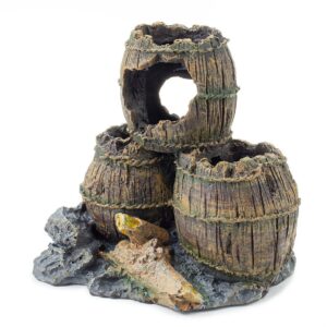 Happet Aquarium Dekoration Fass 13 cm