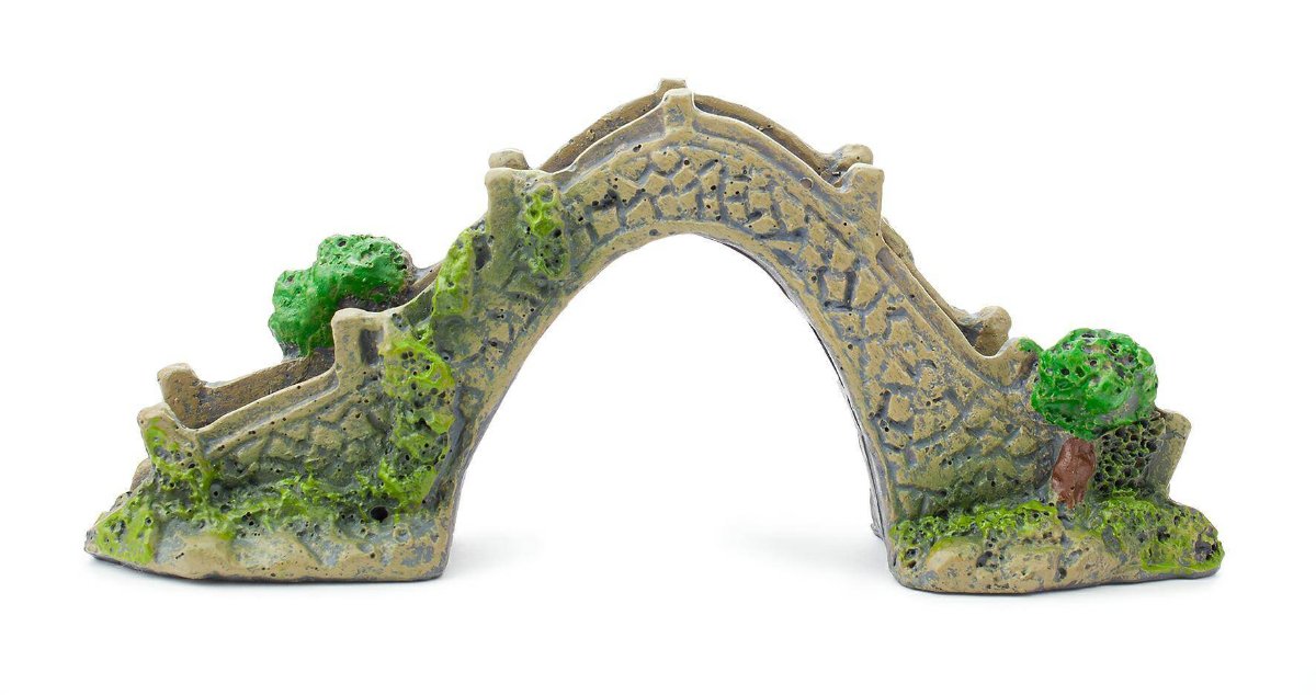 Happet Aquarium Dekoration Brücke 13,5 cm