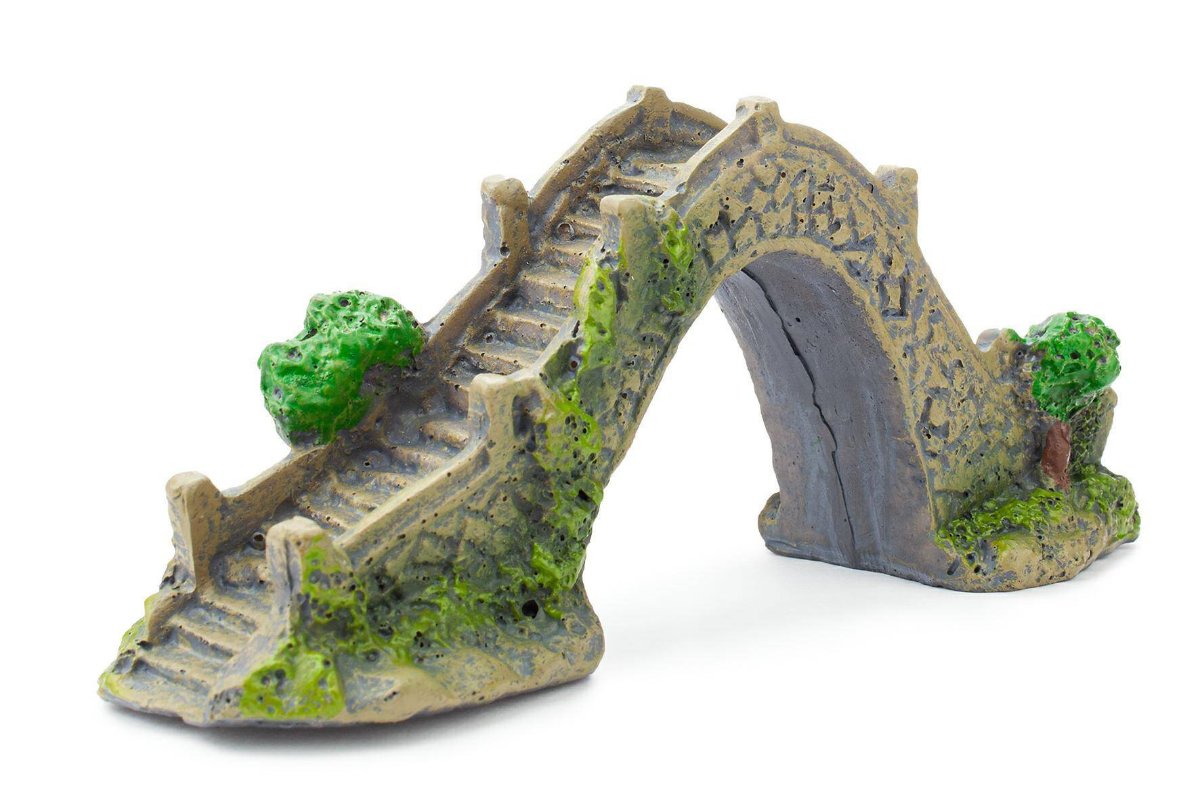Happet Aquarium Dekoration Brücke 13,5 cm – Ansicht 2