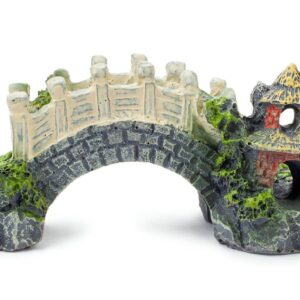 Happet Aquarium Dekoration Brücke 10 cm