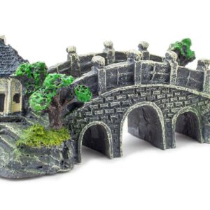 Happet Aquarium Dekoration Brücke 10 cm