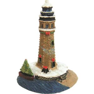 Happet Aquarium Dekoration Leuchtturm 8 cm