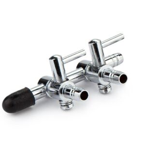 Happet Metall-Luftverteiler mit Ventilen 2-fach 1 Stück