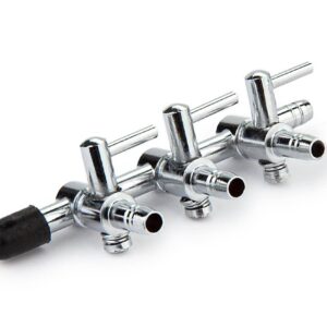 Happet Metall-Luftverteiler mit Ventilen 3-fach 1 Stück