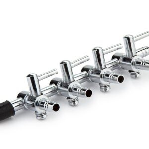 Happet Metall-Luftverteiler mit Ventilen 4-fach 1 Stück